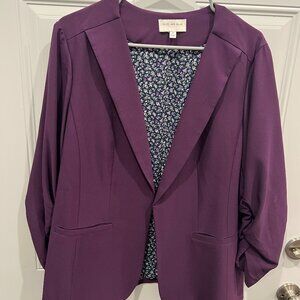 Skies are Blue Purple Blazer size 1X